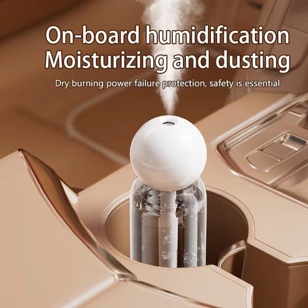 USB Humidifier with Dual Spray & Aroma – Large Capacity, Quiet Aroma Diffuser for Home & Office