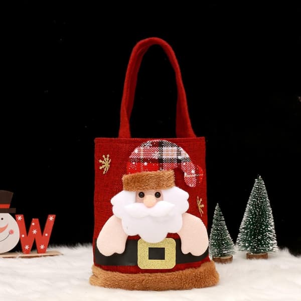 3D Återanvändbar Julklappspåse 20x35cm – stil 1 Style 4