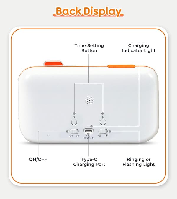 Visual Timer for Children and Adults, Planning Board with Checklist and Daily Schedule, ADHD Tool for Home and School White