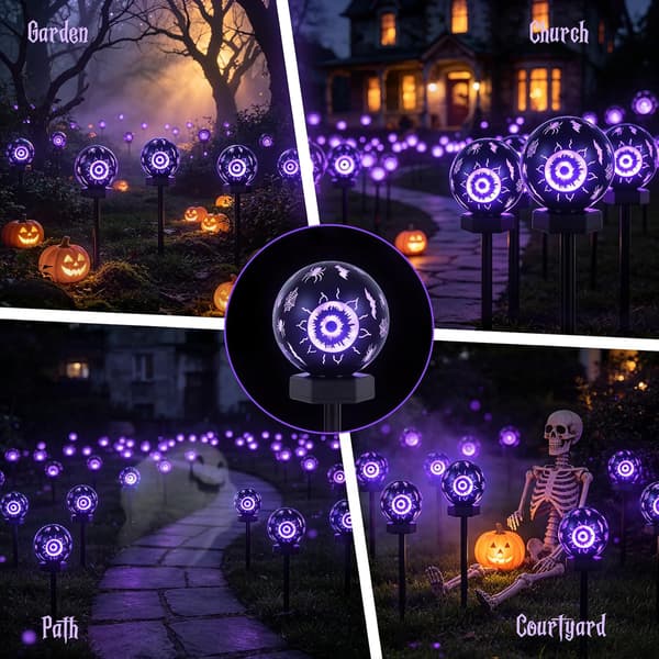 Solar Halloween Outdoor Light, IP65 Waterproof Decorative Lighting for Garden, Lawn, Yard and Pathway 1-PACK