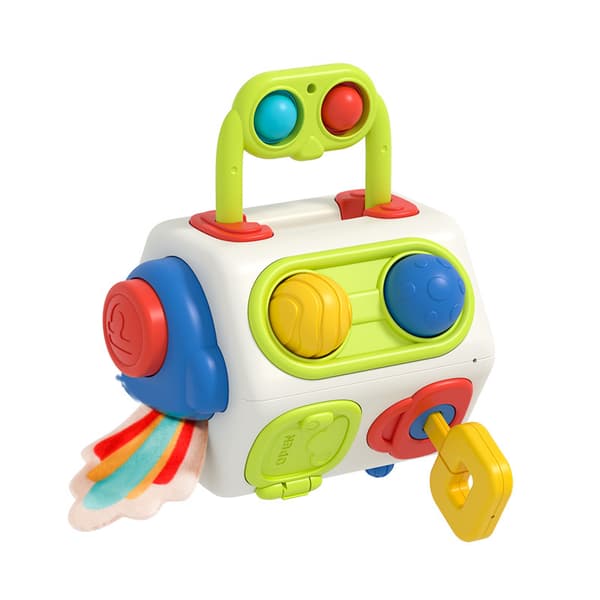 Activity Cube for Children 1+ Years, Montessori Toy with Multiple Functions for Fine Motor Skills and Learning Play