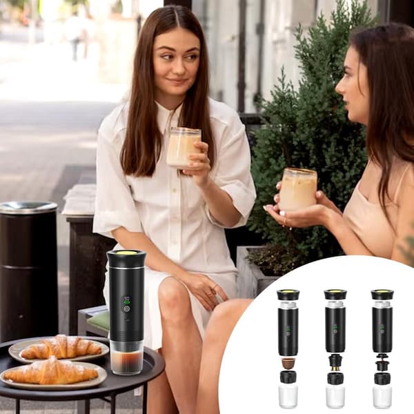 Genopladelig 3-i-1 Espresso - Multi-Kapsel Camping Grå Gray