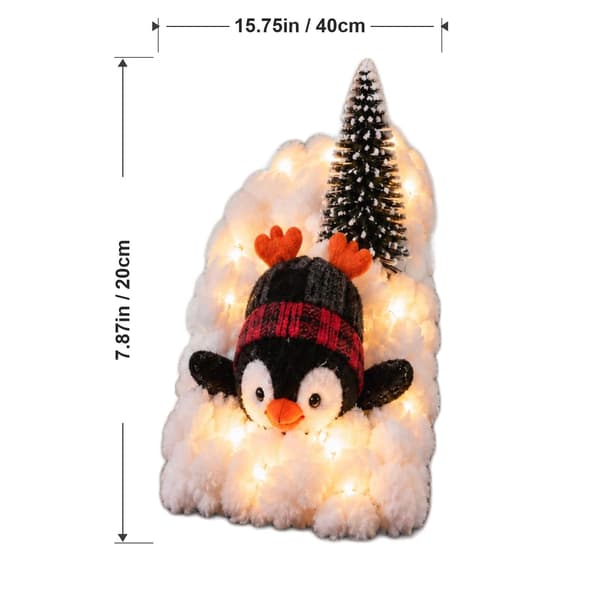 Pingvin LED-juldekoration för trappa – snögirlang, stil 5 Style 5