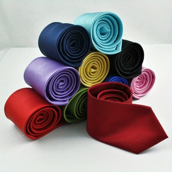 8-pak slips til mænd, ensfarvet formelt slips Multicolor