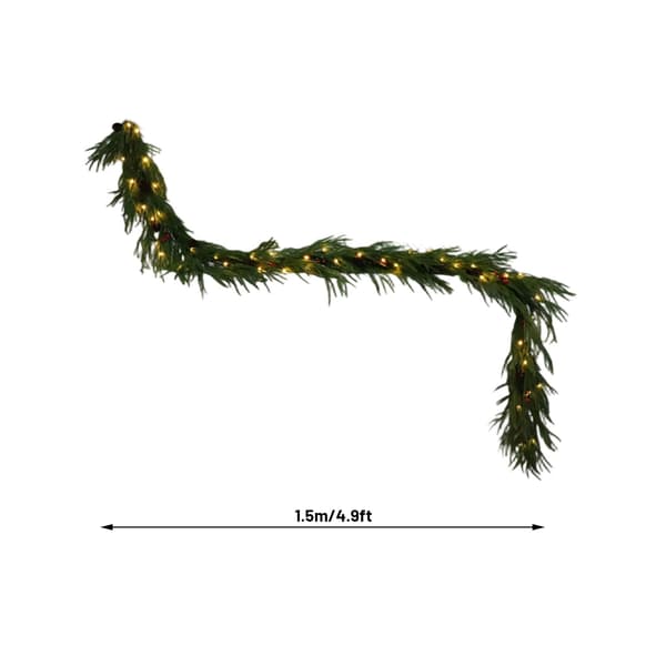 Juledekorasjon i rotting 180 cm Stil2 - Belyst hjemmeinteriør Style 2