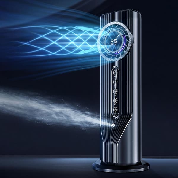 Bärbar 100 ml luftkonditionering Mini AC, evaporativ kylfläkt, 6 hastigheter, timerfunktion för kontor, sovrum, camping