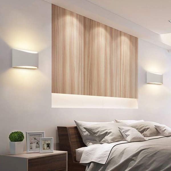 2-pack moderna LED vägglampor, 3000K varmvitt upp-och-ner belysning