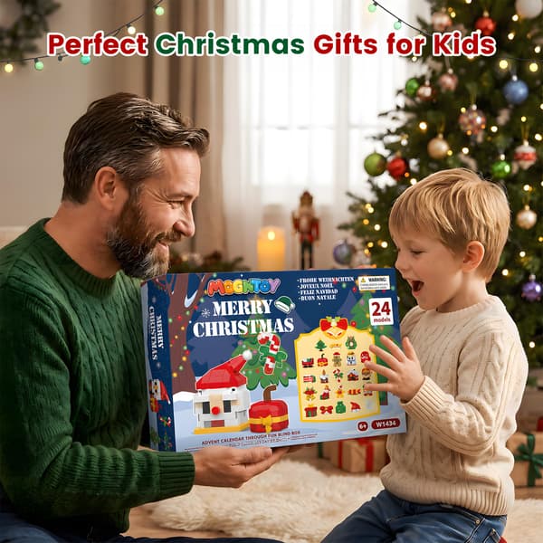 Adventskalender 2026 – jul mikroblocksbyggsats Style-1