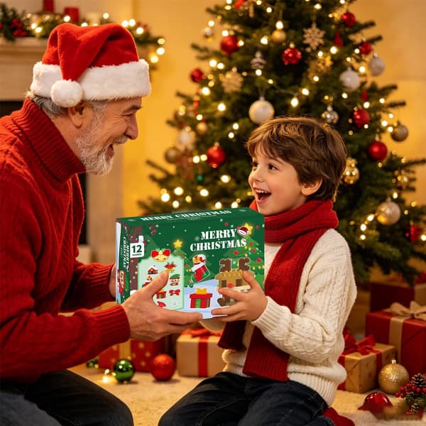 Adventskalender 2026 – 12 mikroblock jul, Lego-kompatibla Style-3