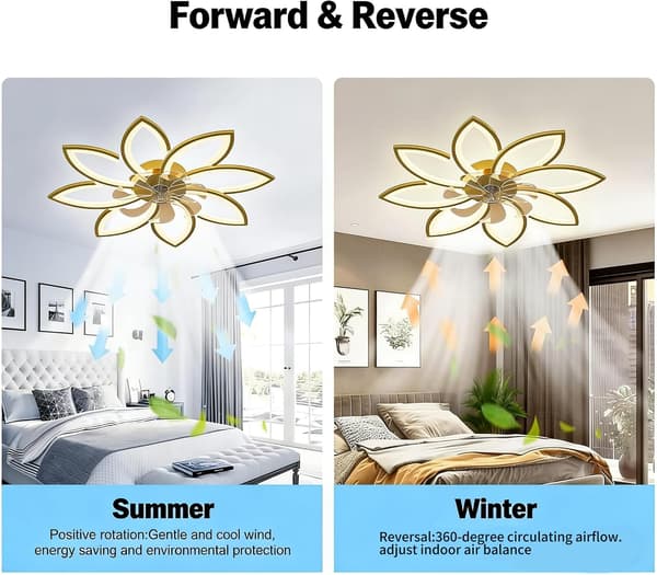 Dimmbar LED Takvifte, Ø90cm, 3 Lysfarger, Fjernkontroll & Appstyring, 6 Hastigheter, Timer Gold