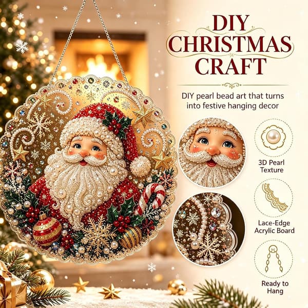 Jule diamantmaling 5D-sæt S2 - DIY krystal hængende ornament håndværk Style 2