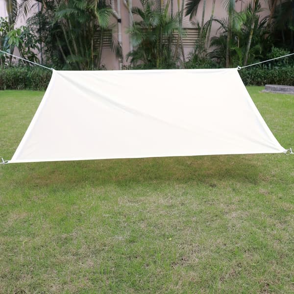 2x2M Khaki Rektangulär Solskyddsduk - 210D Polyester Vattentät UV-blockering för Uteplats Pool Trädgård Khaki 2*2M