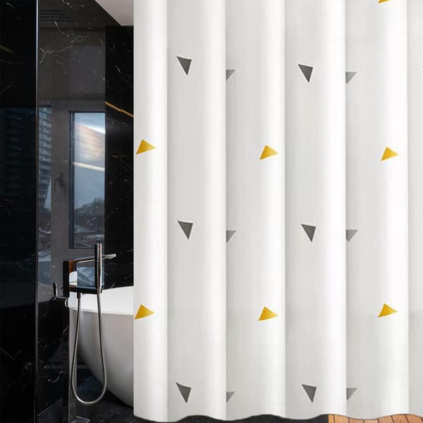 Trekant bruseforhæng 180x200 - Vandtæt polyester 12 kroge Maskinvask Style 1