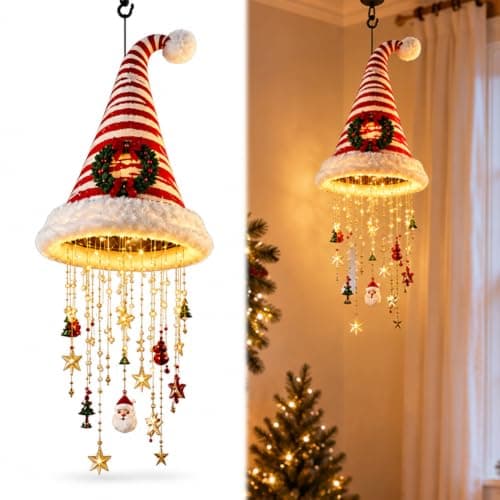 Plysch-tomteluva med LED 2-pack – varmt ljus, stil A Style 7