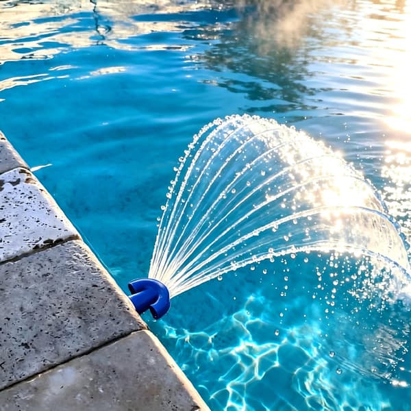 2 st. poolvattenluftarmunstycken - 3/4\" gängad ABS-fontänhuvud - blå Blue