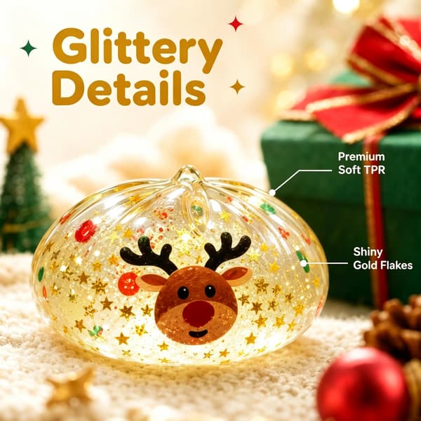 Jul Squishy Bun Set, Söta Maltos Klämleksaker, Stresslindrande Fidget Leksaks Presentförpackning red