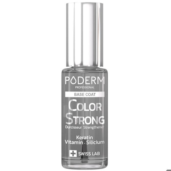 PODERM • BASCOAT Nagelhärdarlack berikad med Biotin Silicon Keratin • Schweiziskt tillverkad • Händer & fötter