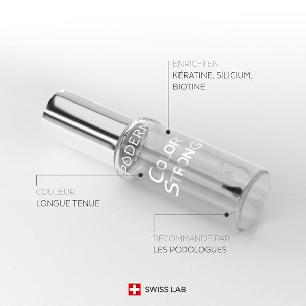 PODERM • CORAIL LIGHT Nagelhärdarlack berikad med Biotin Silicon Keratin • Schweiziskt tillverkad • Händer och fötter