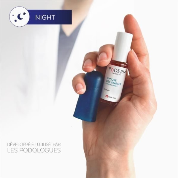 PODERM • Nagelsvamp Intensiv Nattbehandling • Med lock • 100 % naturligt • Fotvård • Schweizisk Made