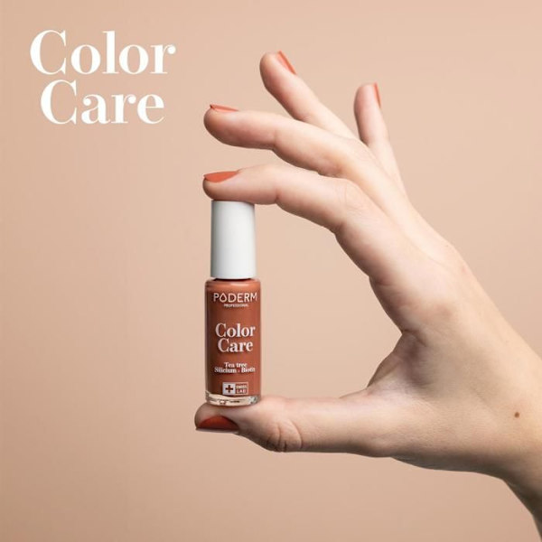 PODERM • TERRACOTTA nagellack berikat med Tea Tree, Silicon och Biotin • Swiss Made • Händer & Fötter • Speciellt för skadade naglar