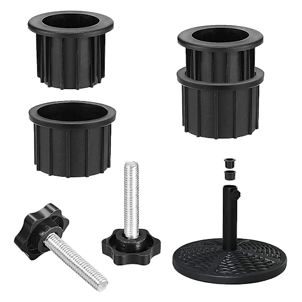 2 set utomhusparasollbasstativ Parasollbasfäste Hålringskontaktlock och lock