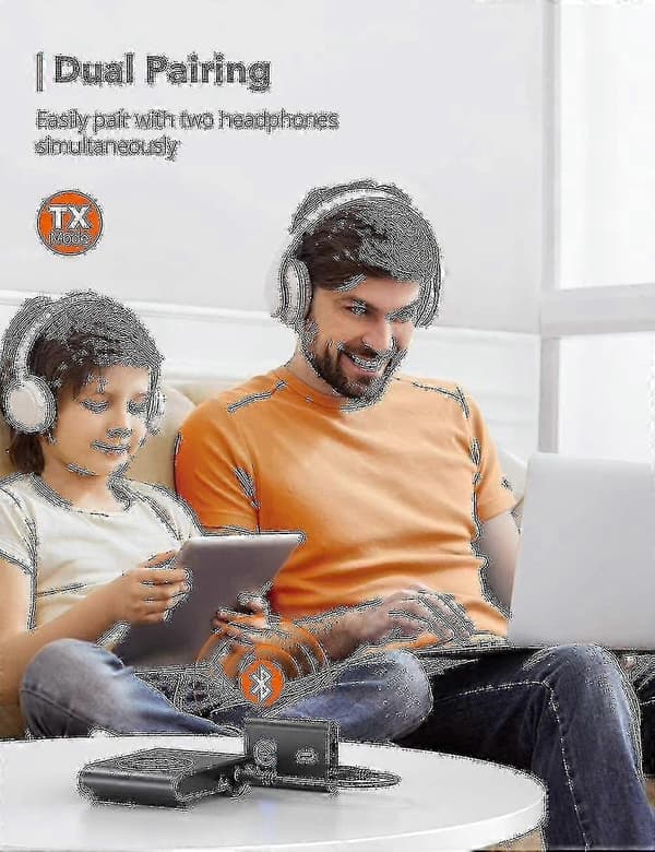 Taotronics Bluetooth 5.0 Sender/Mottaker - 2-i-1 Trådløs Lydadapter (aptX Lav Latens)