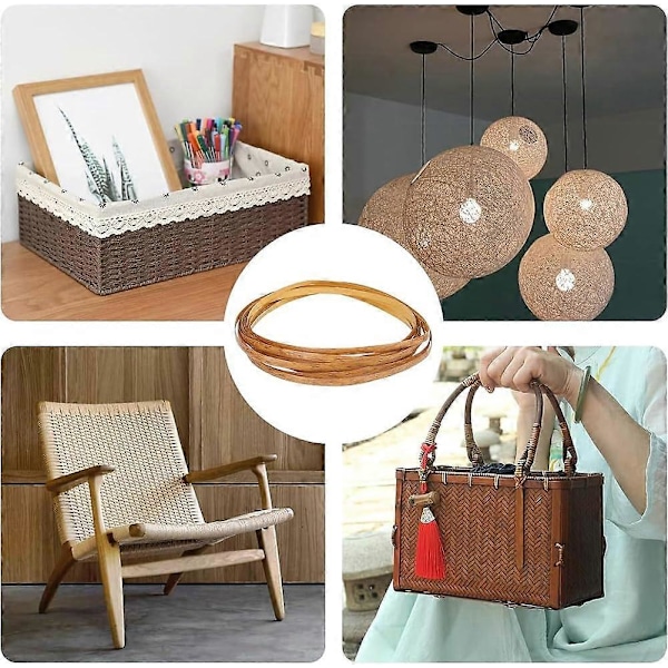 8mm x 10m Rattanvävmaterial Webbing Korg Vävning Reed Tillbehör Syntetisk Rattan Vävd Möbel Reparationskit Plast Cane Fix för Trädgård Pati