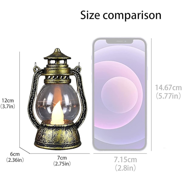 Julekerosene Håndholdte Lamper, Jule-LED Nattelysbilder, Kerosinlampe Campinglys