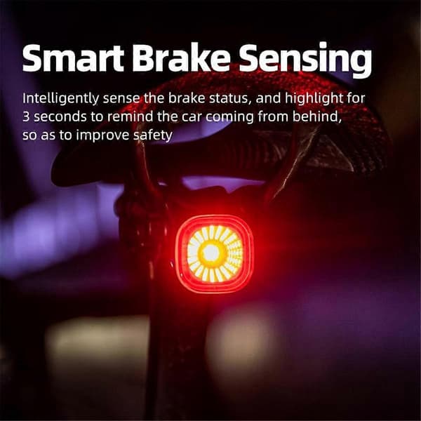 XOSS XR01 Smart Sykkel Baklys, IPX6 Bremsesensor Baklys