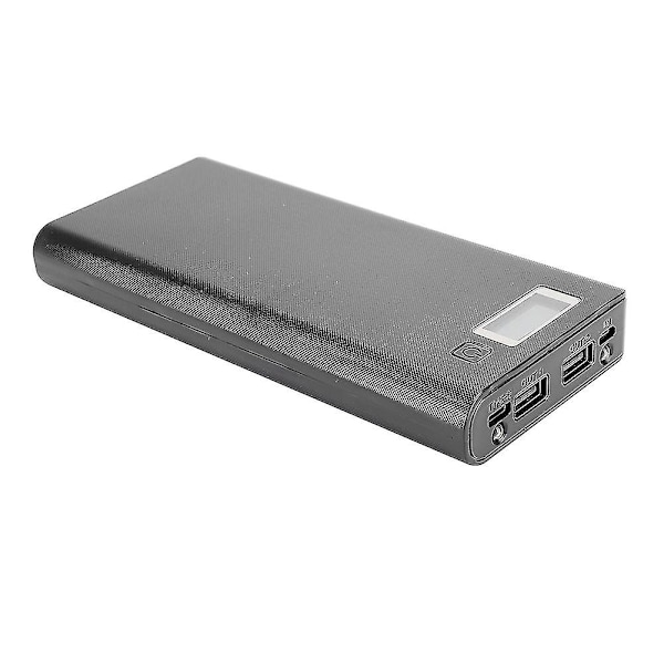 Bärbar Powerbank-skal-kit för DIY med 8x18650 Batterilåda, Ingen Svetsning eller Jackning Krävs - Svart