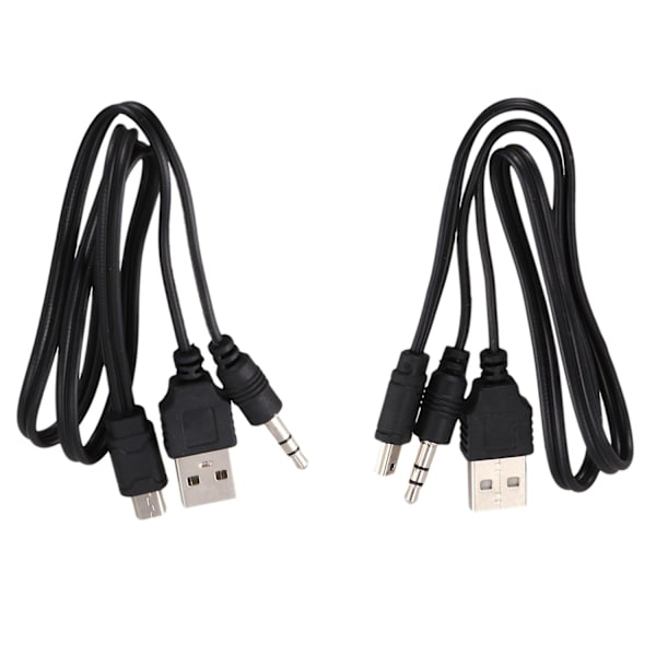 Usb 2.0 till Mini A hane 3,5 mm plugg ljuddatakabel 45 cm 2 st
