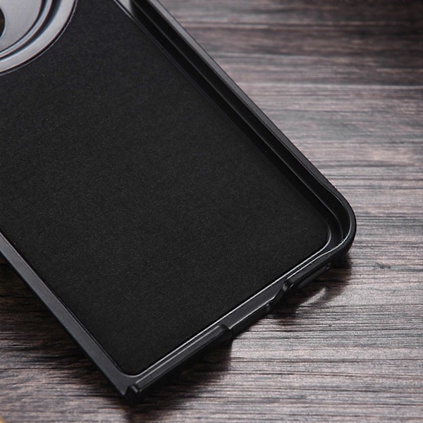 Skal för OnePlus Open med magnetisk ringhållare, Slimmad Tunn Premium Äkta Läder Fullt Skyddande Skal