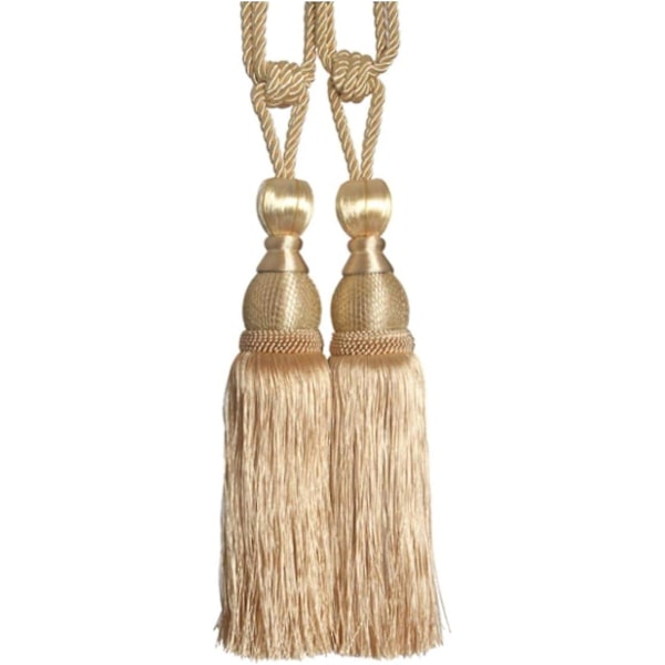 1 Par Tasselgardiner Holdere Hjem Dekorative Vindu Gardin Kule Tassels Tau Holdere (Gull)