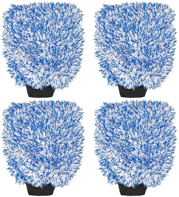 4-pack mikrofiber tvättvantar rengöringsvantar professionella tvättsvantar