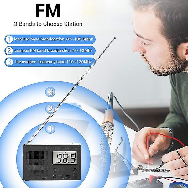 DIY Radio Kit FM Stereo Radiomoduuli 76-108mhz Langaton Vastaanotin LCD-näyttö DC 3v Elektroninen Juotos