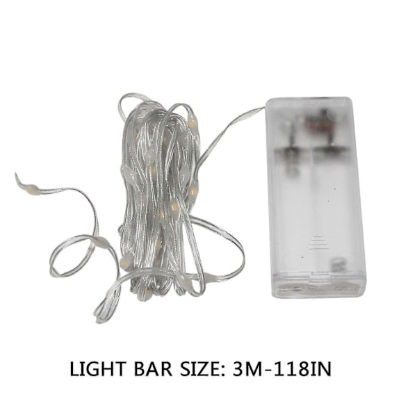 Julepynt LED-lyslenke, Batteridrevet lyslenke for innendørs og utendørs dekorasjon, bryllup, hjemmefester, jul. (blå)
