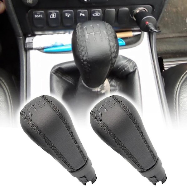 Kompatibel Volvo S60 S80 V70 Xc70 PU Læder Gear Knob Handbold 5-trins