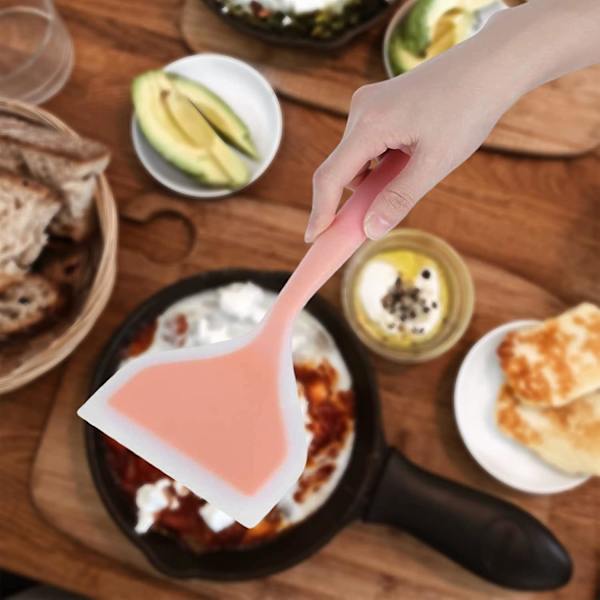 Silikonspatel pannkakor pizzaspatel värme- och reptålig köksredskap för stekta ägg