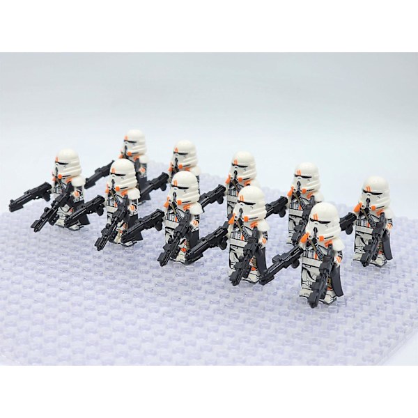 Star Wars Fas 2 212th AIrborne Clone Troopers Paratroopers Anpassade Minifigurer