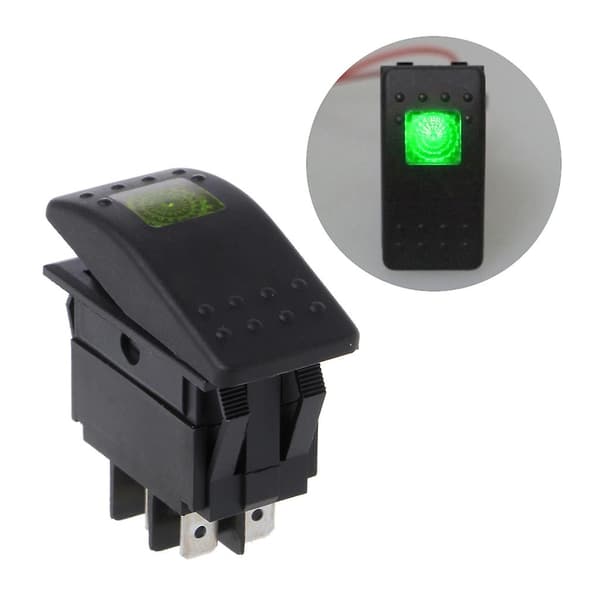 Bil Auto Vippekontakt 20A/12V 4 Ben Sort Vandtæt On Off Toggle Switch