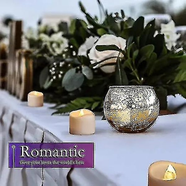 Hemmory Flamlösa Ljus, 24-Pack Votivljus LED-Tealight Ljus