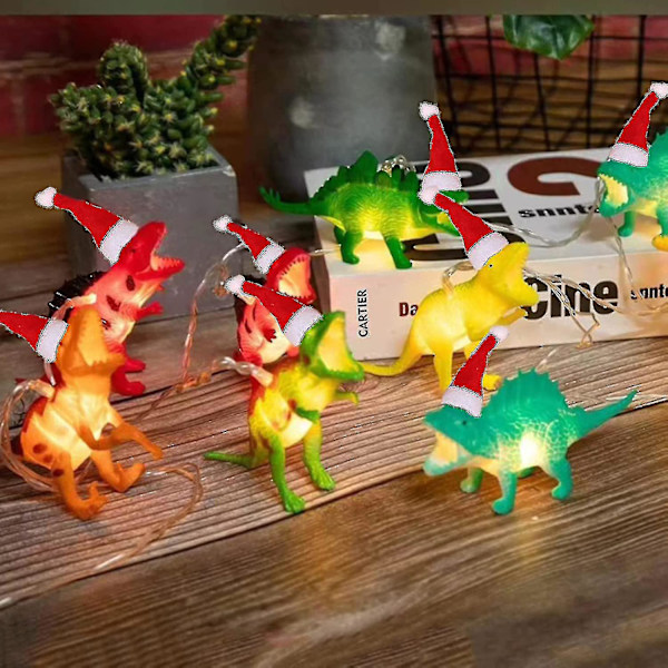 10 LED Dinosaur Julepynt Lysstreng Dinosaur Lys Natlys Til Børneværelset -ZZY