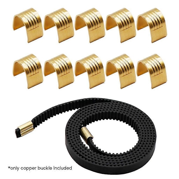 10 stk. Kobber Spenner GT2 Registerreim Tilbehør 6mm Bredde For Ender3 3D-skriver