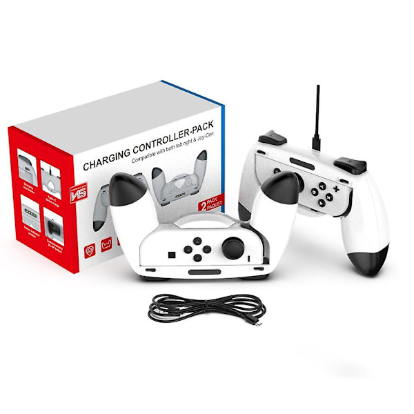 Klassisk Hvit Håndtak Grip Tilbehør Beskyttende Etui For Nintendo Switch Oled Joy-con Kontroller
