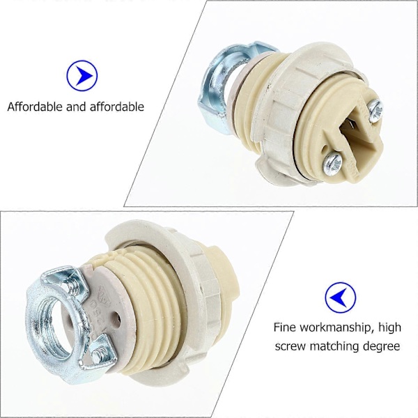 4 stk E12 Sokkel G9 Lampeholder G9 Lysekrone Lampholder Lampe Sokkel Utbytting Lyspære Plugg Adapter G9 Keramisk Lampeholder