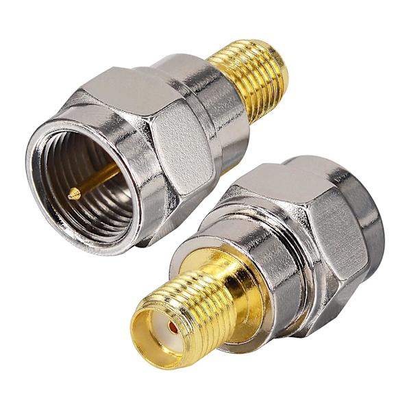 F Han til Sma Hun Stik F til Sma Stikkontakt Guldbelagt Messing Lige Koaksial Rf Adapter Stik Tilbehør