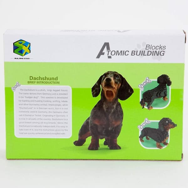 Dachshund Modell Byggklossar Montering Pedagogiska Leksaker