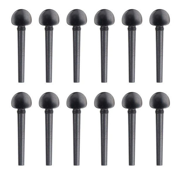 12 stk Sorte Violin Stemmeskruer 8,2x2,3 cm Stemmeskruer Violin Dele Tilbehør