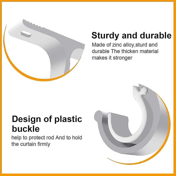 Gardinstangsbeslag, passer til 28 mm (1-1/8\") diameter gardinstang, (hvid)