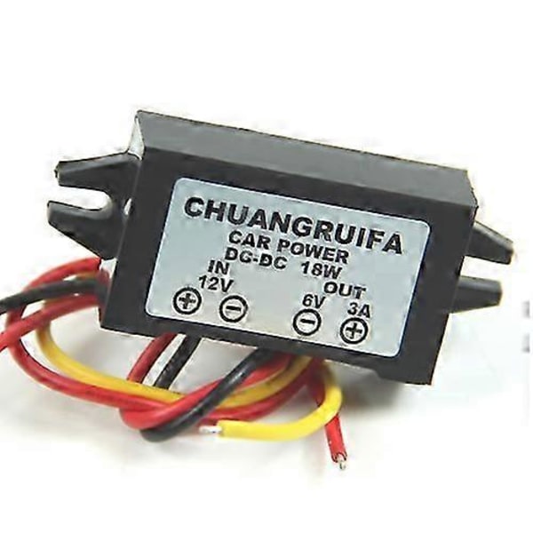 Vanntett Konverter 12V Nedtrapping til 6V 18W Maks 3A DC/DC Strømforsyning Ny p2024112623